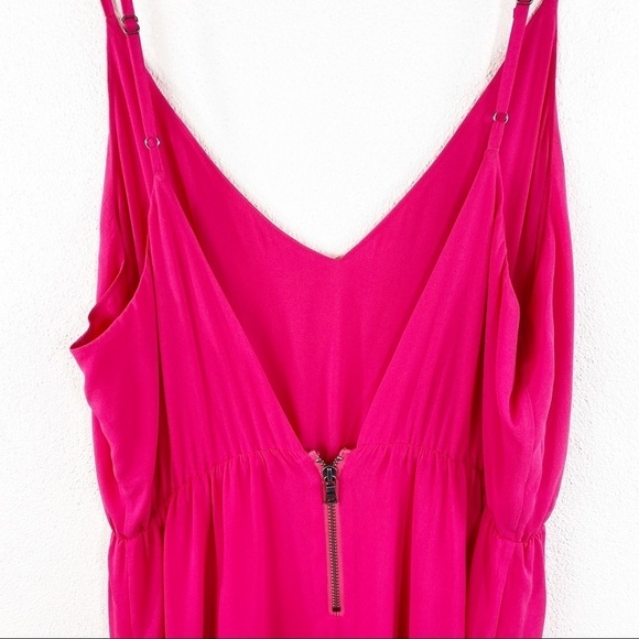 Alice + Olivia Arlen Pink Open Back Mini Sleeveless Dress Silk Blend - Picture 6 of 9